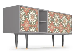 Móvel De Tv| Mueble de TV - 150х69х41 cm - T5 - Peach Grove, Cinza Cinzento