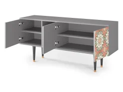 Móvel De Tv| Mueble de TV - 150х69х41 cm - T5 - Peach Grove, Cinza Cinzento