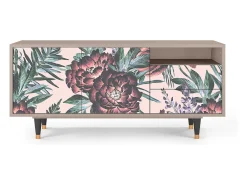 Outlet Mueble de TV - 125х56х41 cm - T7 - Peach Peonies, Latte Bege