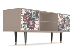 Móvel De Tv| Mueble de TV - 170х69х48 cm - T2 - Peach Peonies, Latte Bege