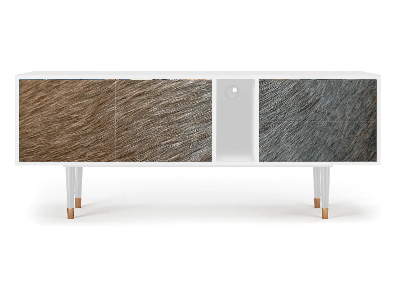 Mueble de TV - 170х69х48 cm - T1 - Peanut Hair, Branco^ Móvel De Tv