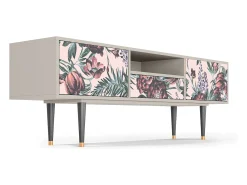New Mueble de TV - 170х59х41 cm - T6 - Peach Peonies, Areia Bege