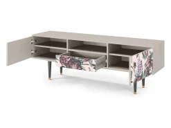 New Mueble de TV - 170х59х41 cm - T6 - Peach Peonies, Areia Bege