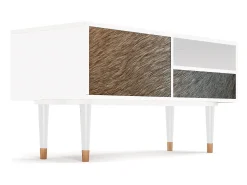 Móvel De Tv| Mueble de TV - 115х59х48 cm - T3 - Peanut Hair, Branco Bege
