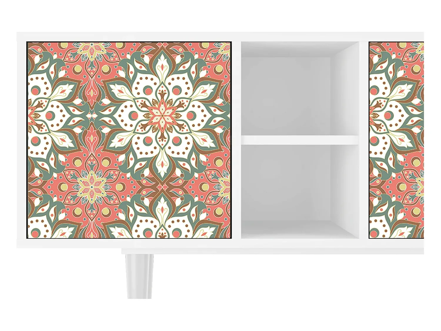 Mueble de TV - 150х69х41 cm - T5 - Peach Grove, Branco^ Móvel De Tv