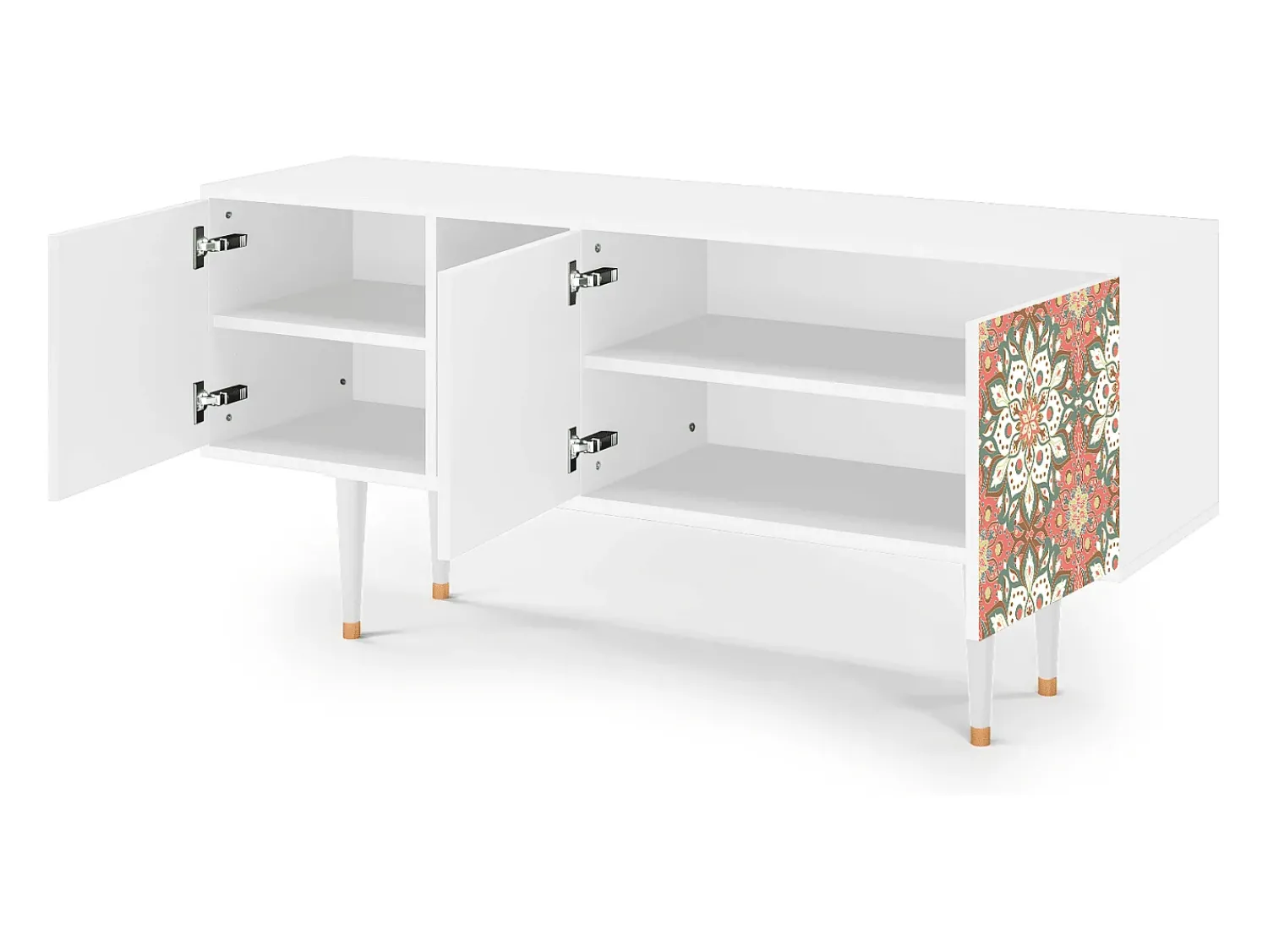 Mueble de TV - 150х69х41 cm - T5 - Peach Grove, Branco^ Móvel De Tv