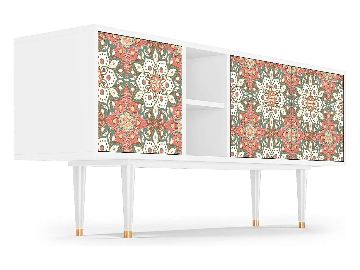 Mueble de TV - 150х69х41 cm - T5 - Peach Grove, Branco^ Móvel De Tv