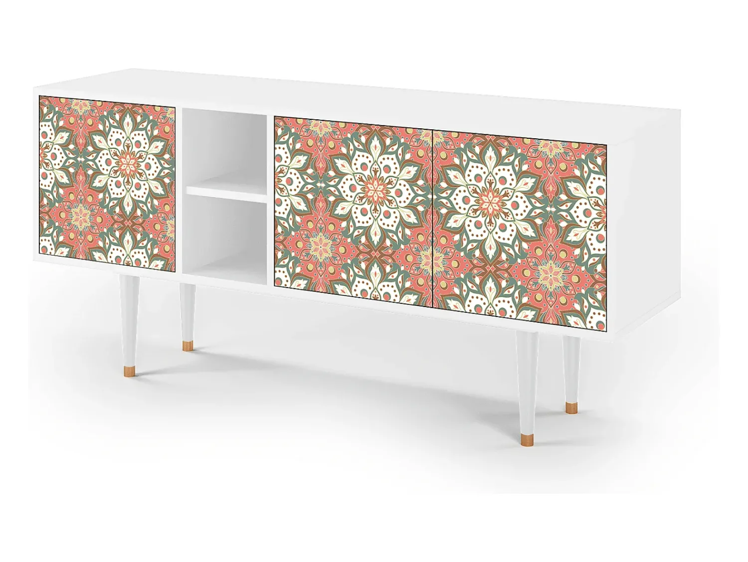 Mueble de TV - 150х69х41 cm - T5 - Peach Grove, Branco^ Móvel De Tv