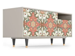 Móvel De Tv* Mueble de TV - 125х56х41 cm - T7 - Peach Grove, Areia Bege
