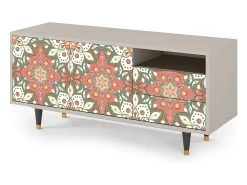 Móvel De Tv* Mueble de TV - 125х56х41 cm - T7 - Peach Grove, Areia Bege