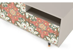 Móvel De Tv* Mueble de TV - 125х56х41 cm - T7 - Peach Grove, Areia Bege