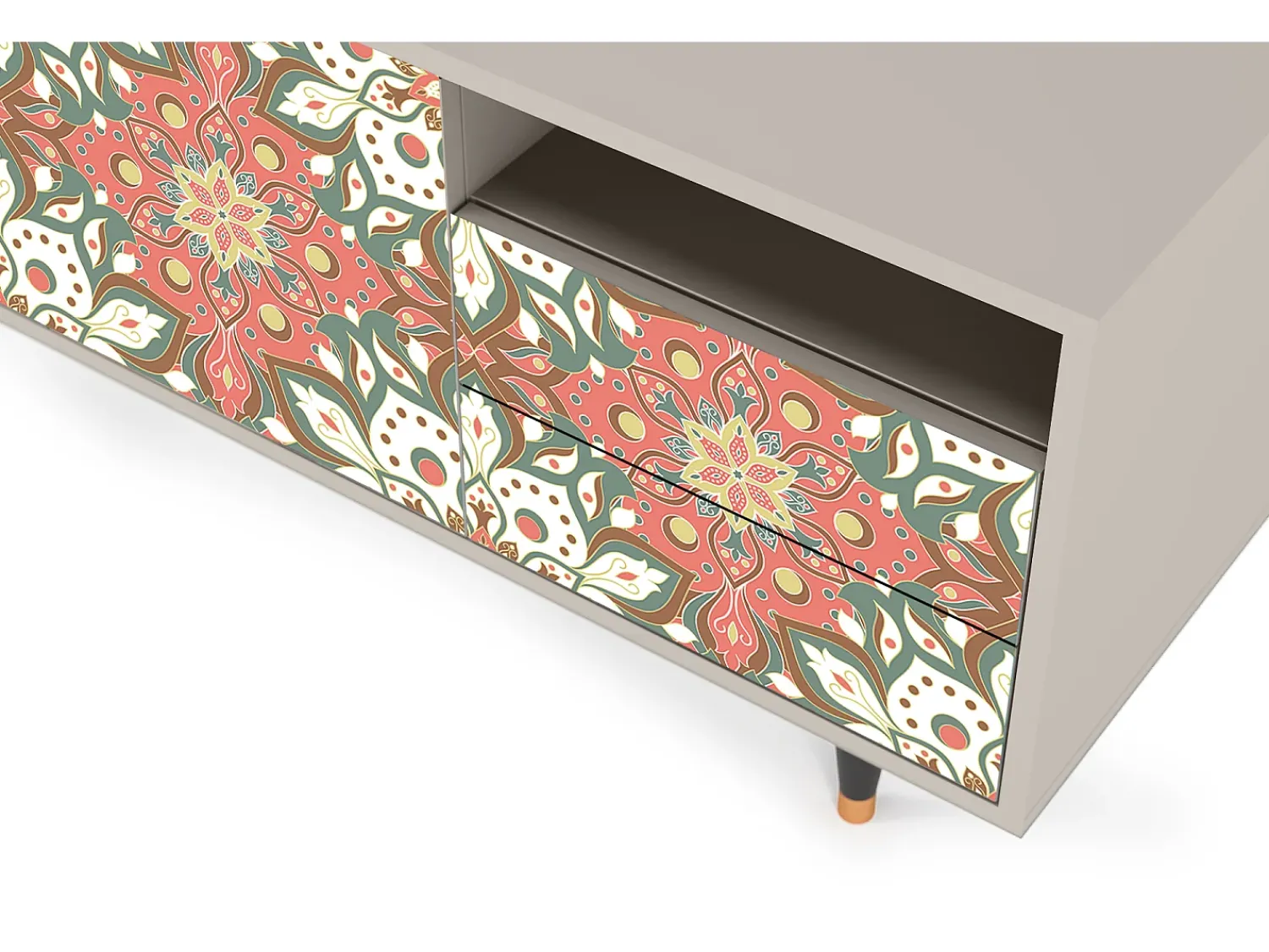 Móvel De Tv* Mueble de TV - 125х56х41 cm - T7 - Peach Grove, Areia Bege