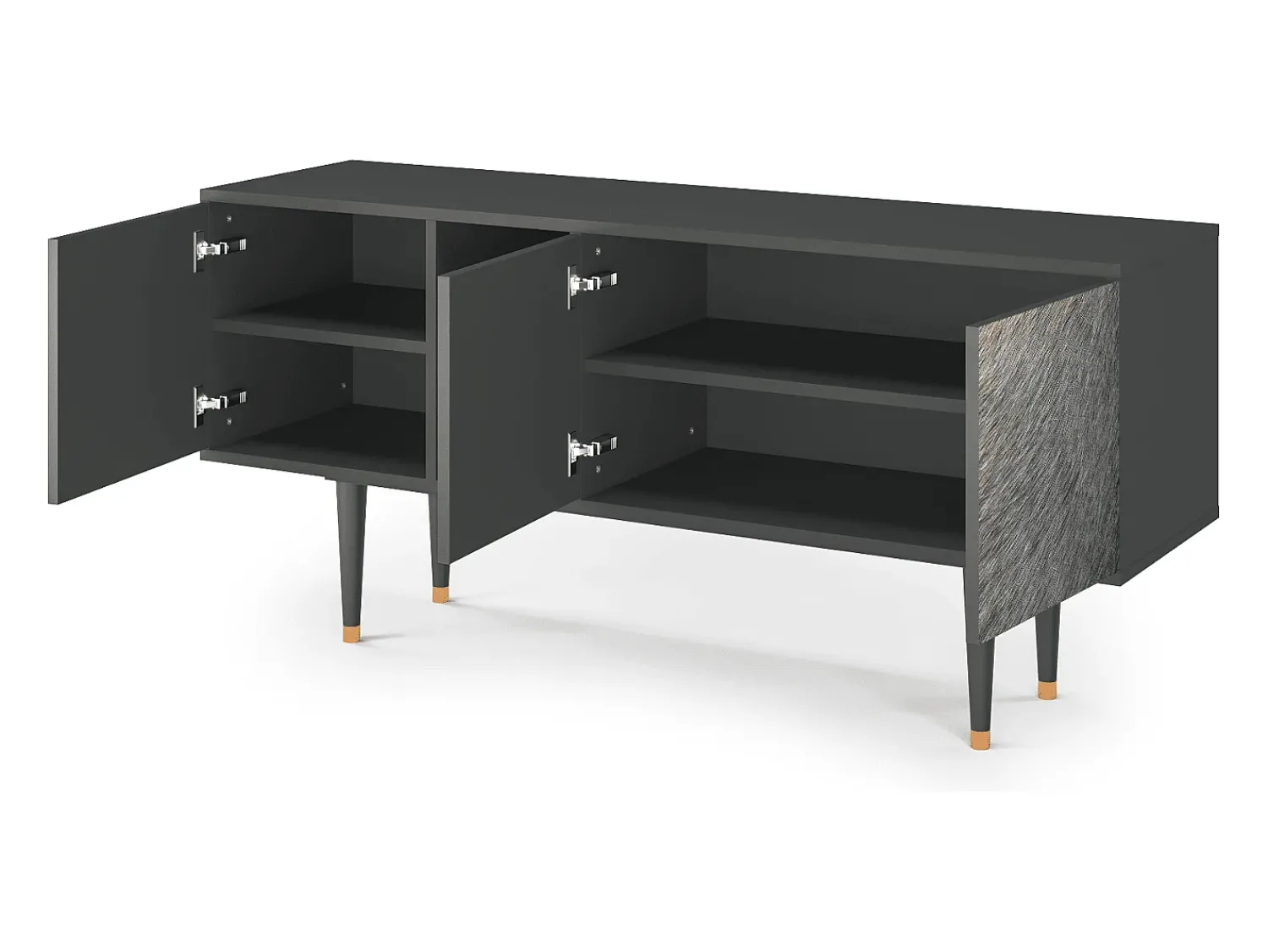 Mueble de TV - 150х69х41 cm - T5 - Peanut Hair, Antracite^ Móvel De Tv