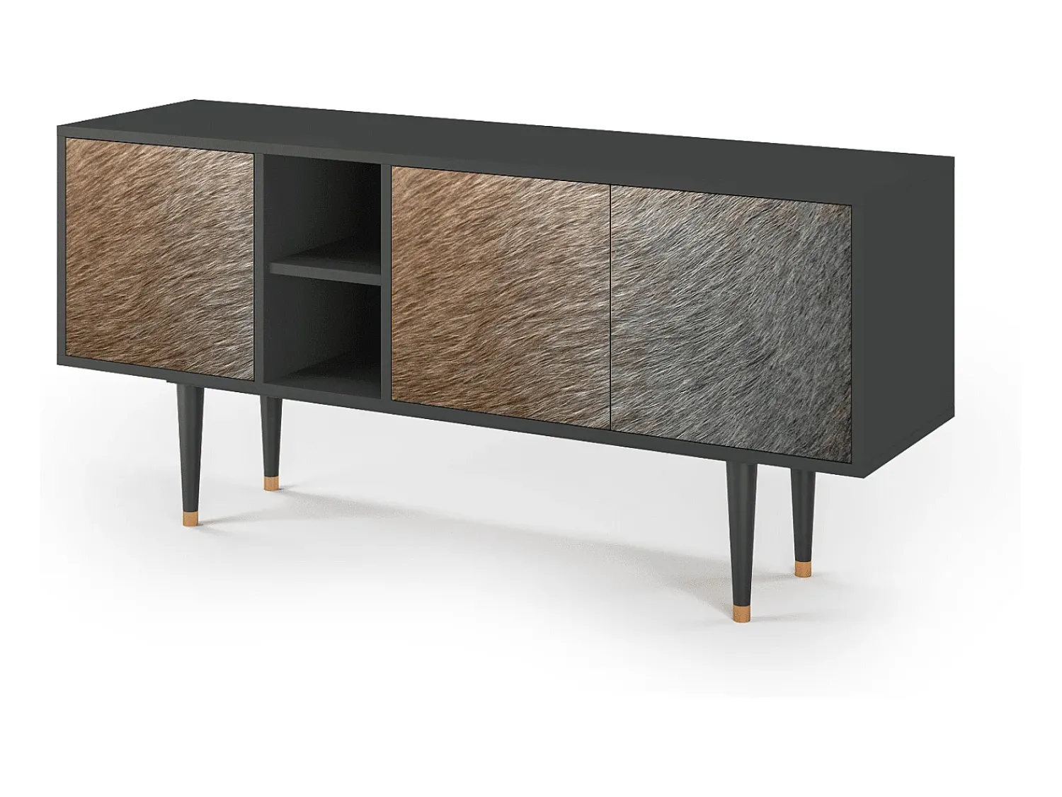 Mueble de TV - 150х69х41 cm - T5 - Peanut Hair, Antracite^ Móvel De Tv