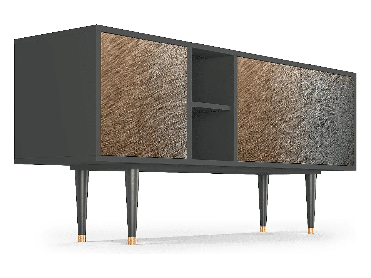 Mueble de TV - 150х69х41 cm - T5 - Peanut Hair, Antracite^ Móvel De Tv