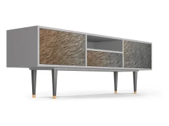 Mueble de TV - 170х59х41 cm - T6 - Peanut Hair, Cinza^ Móvel De Tv