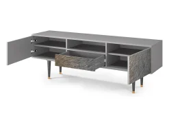 Mueble de TV - 170х59х41 cm - T6 - Peanut Hair, Cinza^ Móvel De Tv