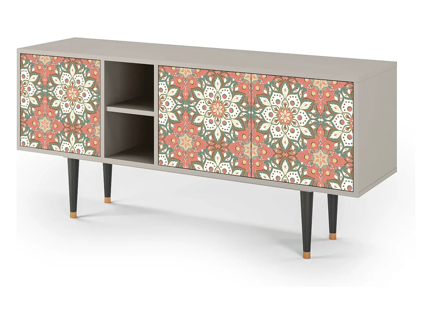 New Mueble de TV - 150х69х41 cm - T5 - Peach Grove, Areia Bege