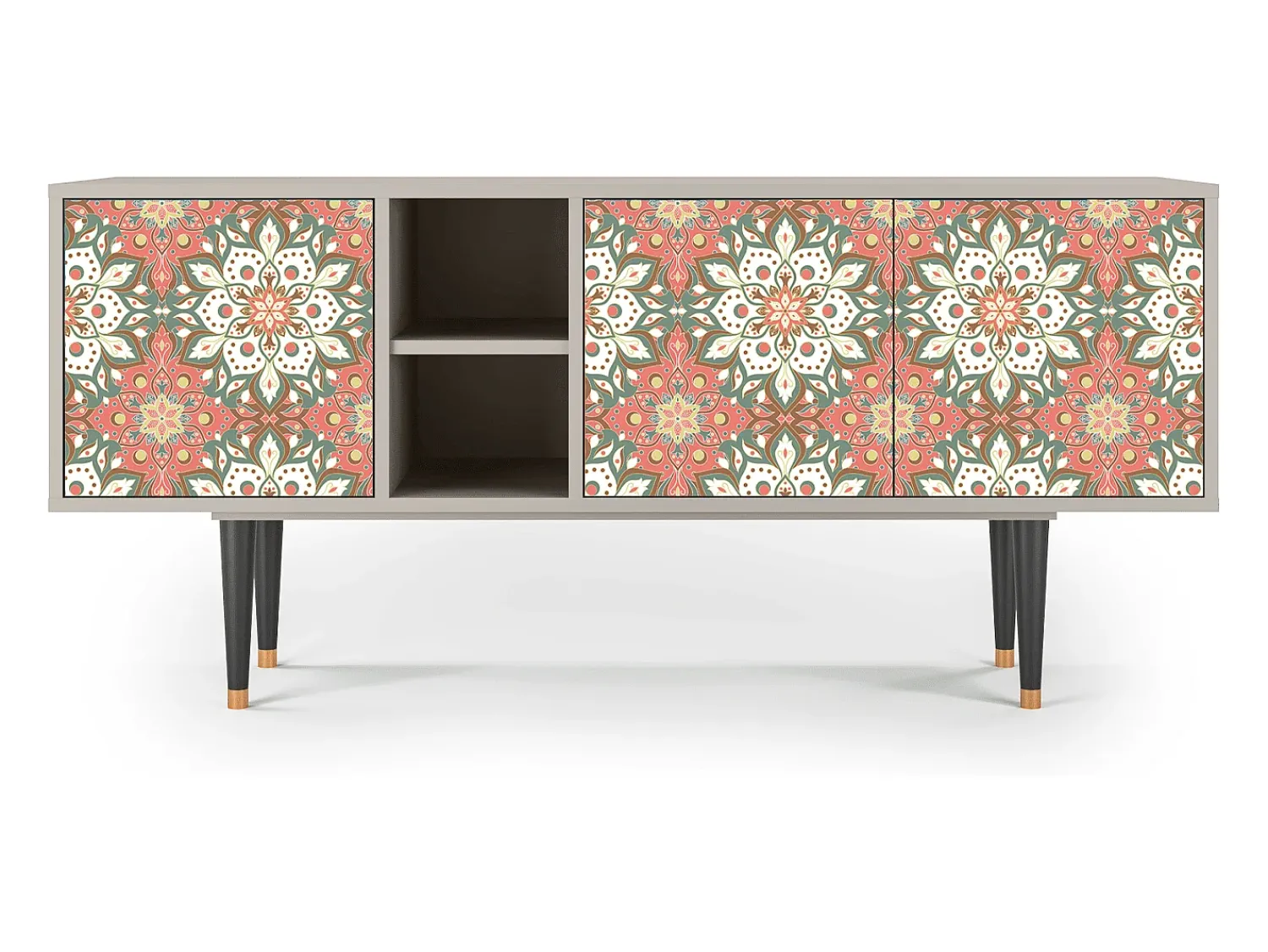 New Mueble de TV - 150х69х41 cm - T5 - Peach Grove, Areia Bege