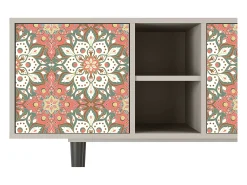 New Mueble de TV - 150х69х41 cm - T5 - Peach Grove, Areia Bege