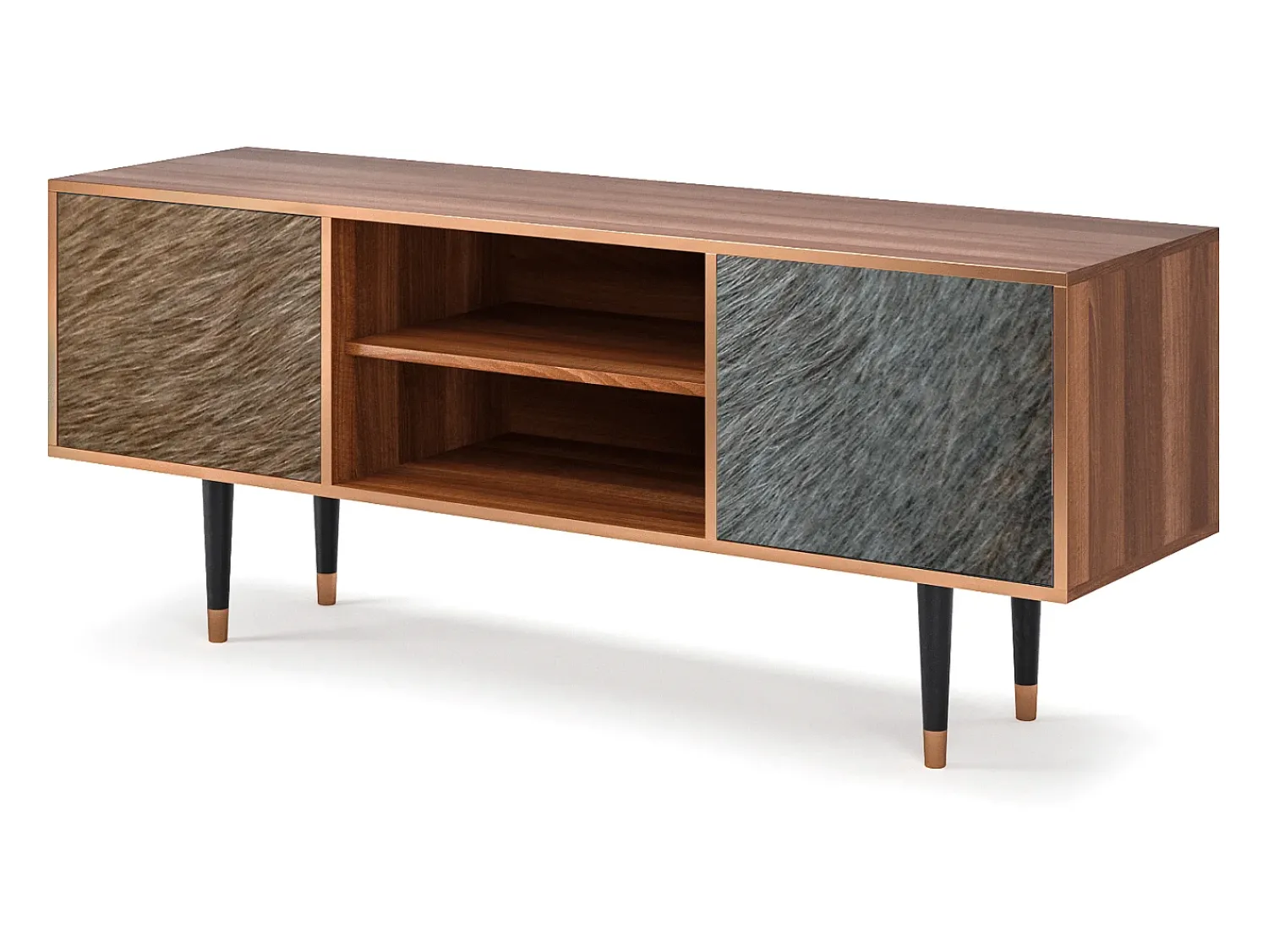 Mueble de TV - 170х69х48 cm - T2 - Peanut Hair, Nogueira^ Móvel De Tv