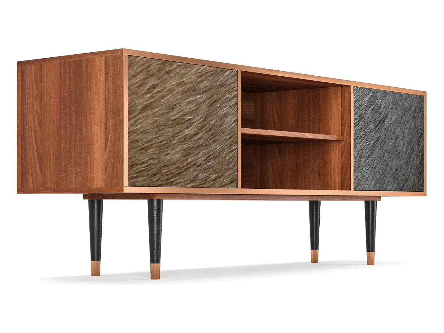 Mueble de TV - 170х69х48 cm - T2 - Peanut Hair, Nogueira^ Móvel De Tv