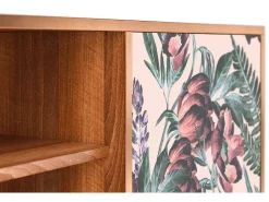 Online Mueble de TV - 170х69х48 cm - T2 - Peach Peonies, Nogueira Castanho