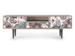 Móvel De Tv* Mueble de TV - 170х59х41 cm - T6 - Peach Peonies, Latte Bege