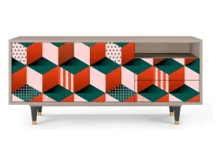 Móvel De Tv| Mueble de TV - 125х56х41 cm - T7 - Pepsi-Cola, Latte Bege
