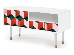 Discount Mueble de TV - 115х59х48 cm - T3 - Pepsi-Cola, Branco Bege