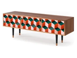 Móvel De Tv| Mueble de TV - 170х59х48 cm - T4 - Pepsi-Cola, Nogueira Castanho