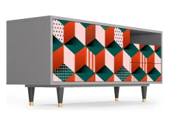 Móvel De Tv| Mueble de TV - 125х56х41 cm - T7 - Pepsi-Cola, Cinza Cinzento
