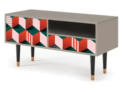 Móvel De Tv| Mueble de TV - 115х59х48 cm - T3 - Pepsi-Cola, Areia Bege