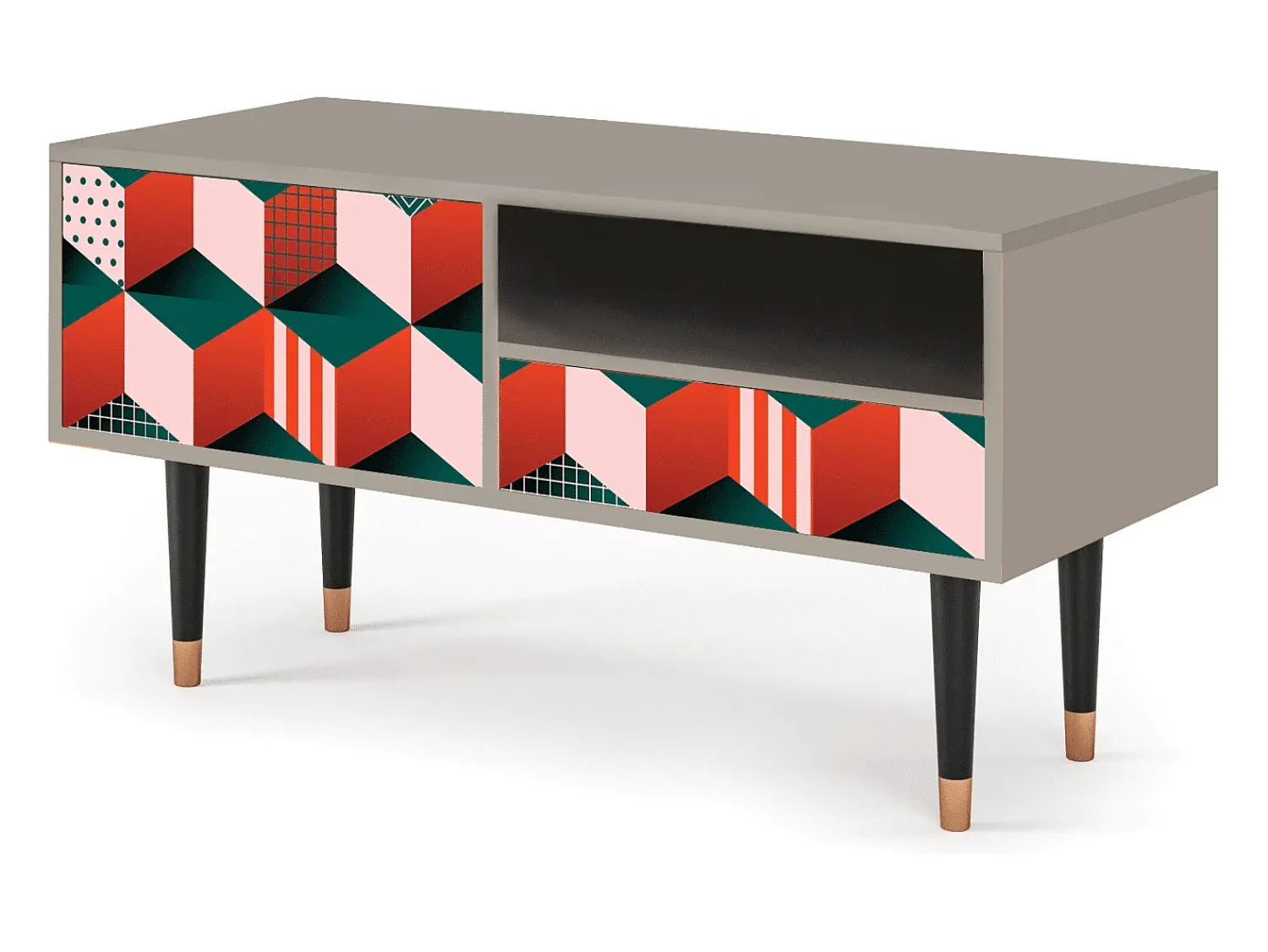 Móvel De Tv| Mueble de TV - 115х59х48 cm - T3 - Pepsi-Cola, Areia Bege