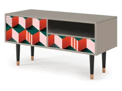 Móvel De Tv| Mueble de TV - 115х59х48 cm - T3 - Pepsi-Cola, Areia Bege