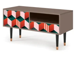 Móvel De Tv| Mueble de TV - 115х59х48 cm - T3 - Pepsi-Cola, Latte Bege