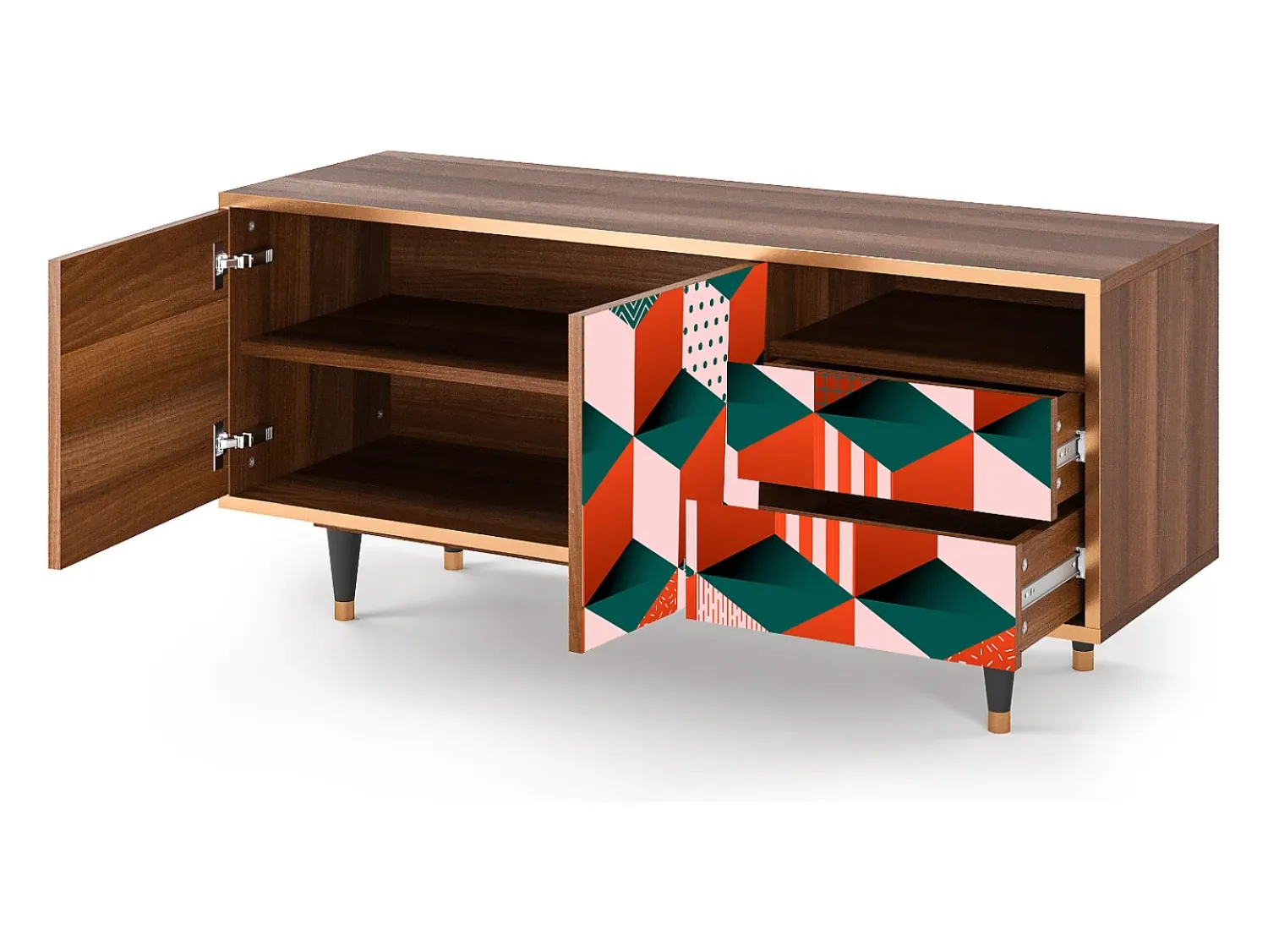 Móvel De Tv| Mueble de TV - 125х56х41 cm - T7 - Pepsi-Cola, Nogueira Castanho