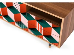 Móvel De Tv| Mueble de TV - 125х56х41 cm - T7 - Pepsi-Cola, Nogueira Castanho