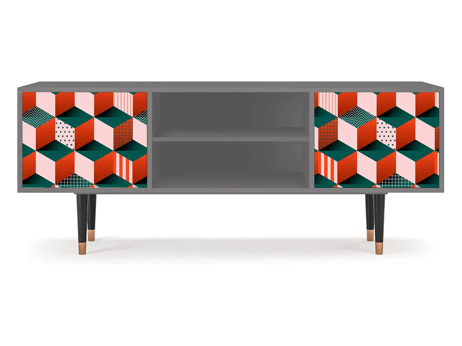 Móvel De Tv* Mueble de TV - 170х69х48 cm - T2 - Pepsi-Cola, Cinza Cinzento