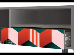 New Mueble de TV - 115х59х48 cm - T3 - Pepsi-Cola, Cinza Cinzento