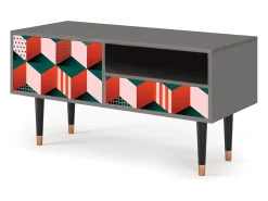 New Mueble de TV - 115х59х48 cm - T3 - Pepsi-Cola, Cinza Cinzento