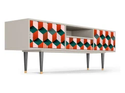 Móvel De Tv| Mueble de TV - 170х59х41 cm - T6 - Pepsi-Cola, Areia Bege