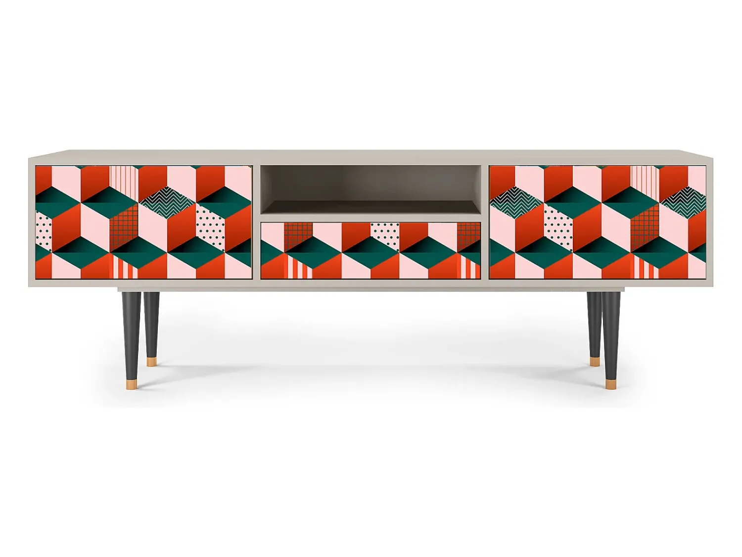 Móvel De Tv| Mueble de TV - 170х59х41 cm - T6 - Pepsi-Cola, Areia Bege
