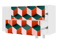 Móvel De Tv| Mueble de TV - 170х69х48 cm - T1 - Pepsi-Cola, Branco Bege