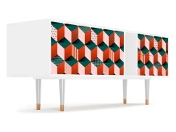 Móvel De Tv| Mueble de TV - 170х69х48 cm - T1 - Pepsi-Cola, Branco Bege