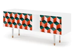 Móvel De Tv| Mueble de TV - 170х69х48 cm - T1 - Pepsi-Cola, Branco Bege
