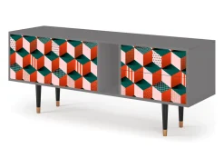 Móvel De Tv* Mueble de TV - 170х69х48 cm - T1 - Pepsi-Cola, Cinza Cinzento