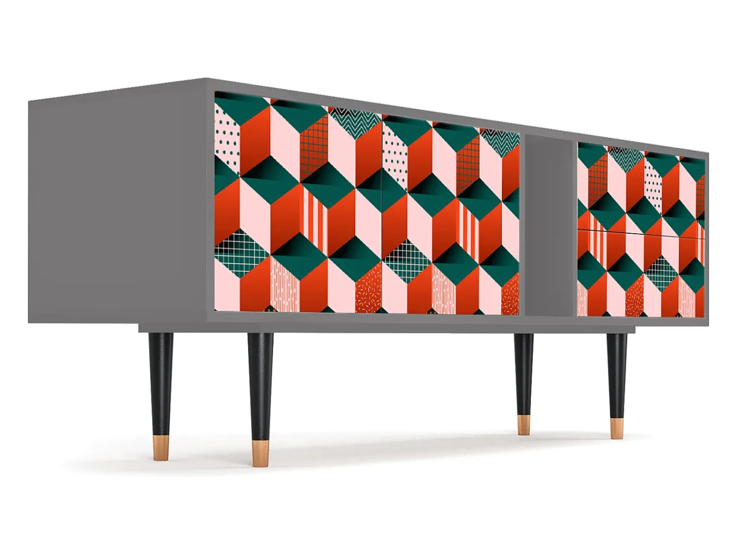 Móvel De Tv* Mueble de TV - 170х69х48 cm - T1 - Pepsi-Cola, Cinza Cinzento