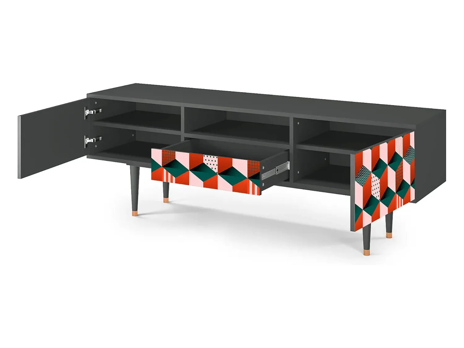 Clearance Mueble de TV - 170х59х41 cm - T6 - Pepsi-Cola, Antracite Cinza antracite