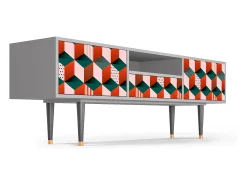 Móvel De Tv* Mueble de TV - 170х59х41 cm - T6 - Pepsi-Cola, Cinza Cinzento